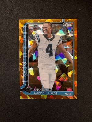 2025 Topps Chrome Sapphire Tetairoa McMillan RC Image Variation Gold /50 1st SSP