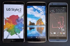 Dummy Phone Lot - 3 Phones - LG, Alcatel, HTC - Non Working - Toy - Fake