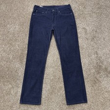 Levis 514 Straight Fit Corduroy Pants Mens 32x32 34x32 Navy Blue Trousers