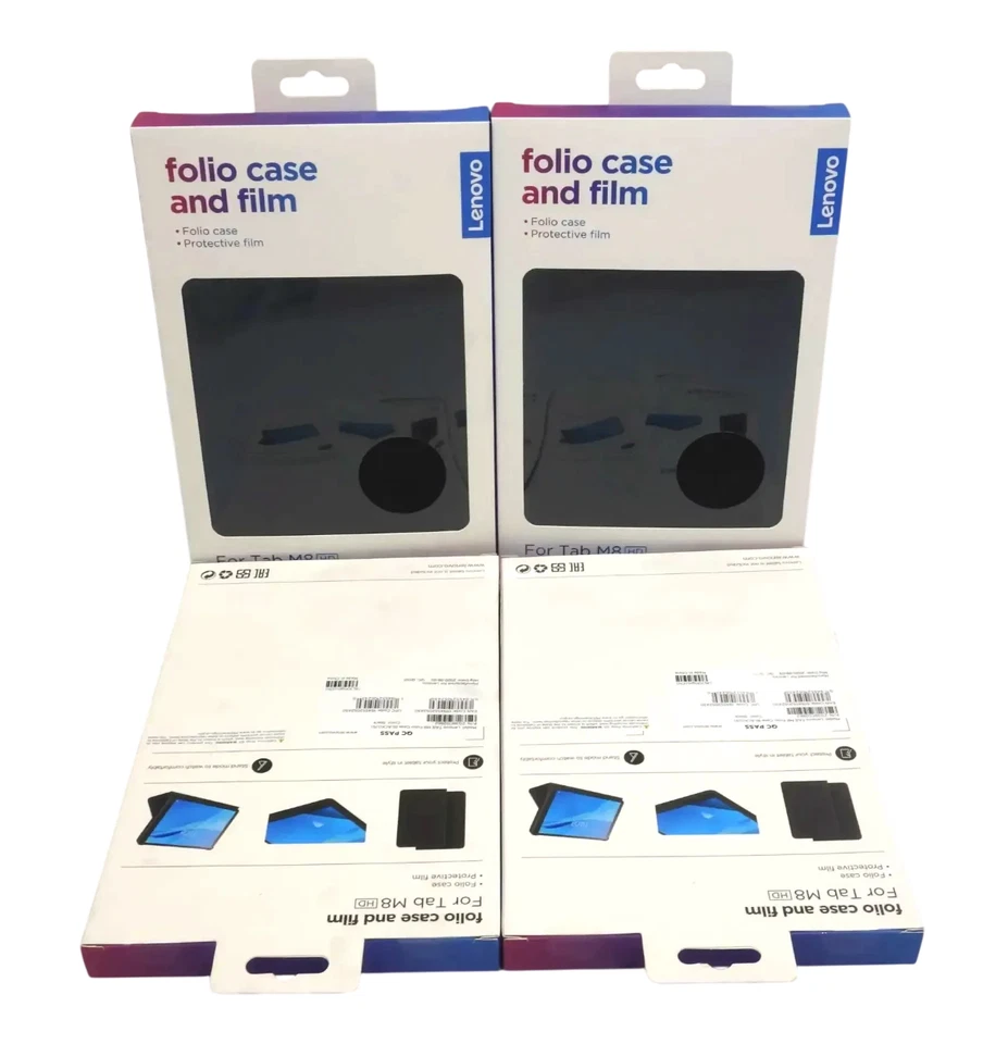 Lote de 4 fundas tipo folio Lenovo TAB M8 NEGRAS (EE. UU.) - Envío gratuito. Foto 2 de 3