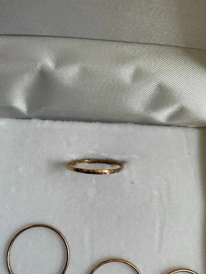 4 anillos de oro rosa para mujer talla 6,5 Foto 3 de 4