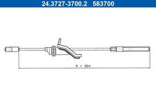 ATE Bremsseil Seilzug Feststellbremse 24.3727-3700.2 für FORD MAX 2 DXA CB7 CEU