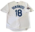 Yoshinobu Yamamoto Dodgers Signed Auto Inscribed “24 WS Champs” Jersey MLB