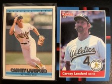 CARNEY LANSFORD Donruss Baseball Cards - ATHLETICS