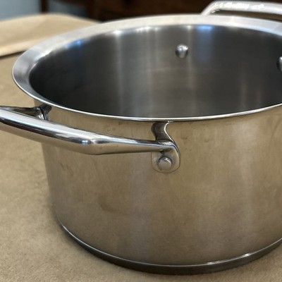 Tramontina Sauce Pan Tri-Ply Clad Premium Stainless Steel 3QT 2 Handles Brazil