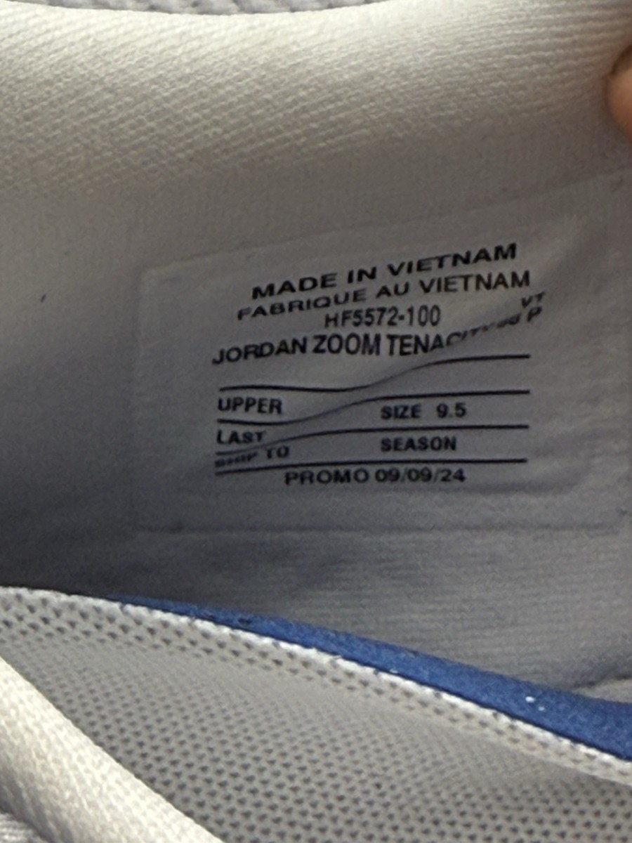 Nike Air Jordan Zoom Tenacity 88 Size 9.5 White Cement Promo  display picture 1