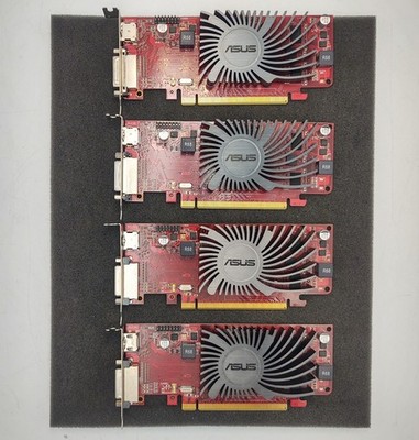 LOT OF 4 Dell ASUS Radeon HD6450 EAH6450 SILENT/DI/1GD3 1GB PCI-E Video Card