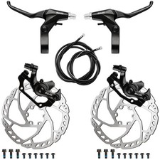 Bike Disc Brake Kit, Aluminum Front and Rear Caliper, Full Aluminum Alloy Bic...