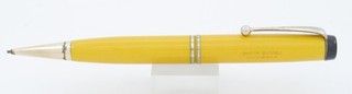 Parker Duofold Streamline Mandarin Yellow & Gold 1.1mm Pencil c. 1930