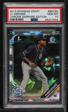 2019 Bowman Chrome Draft Sapphire Edition CJ Abrams #BDC-85 PSA 10 GEM MT 09an