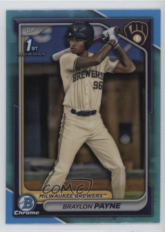 2024 Bowman Draft Chrome Sky Blue Refractor Braylon Payne #BDC-72 0a98