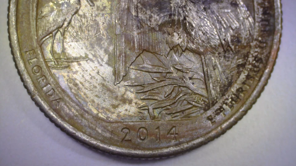 2014 D Florida Everglades Quarter Strong Die Clash - Image 4 of 4