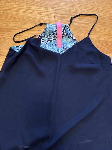Camiseta sin mangas reversible Lilly Pulitzer para mujer atardecer talla S estampada ligera Aqua Spritz - Imagen 5 de 6