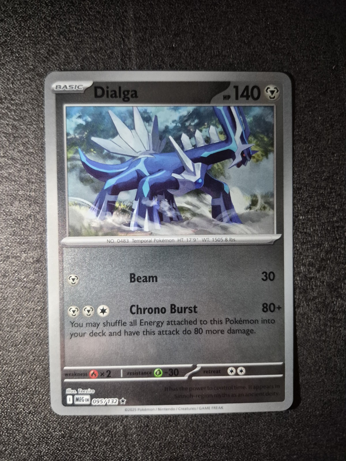 Pokémon TCG Mega Evolution Dialga 095/132 Reverse Holo NM