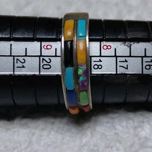 Multi Colored Opal Ring Size 8.5 Marked A.R