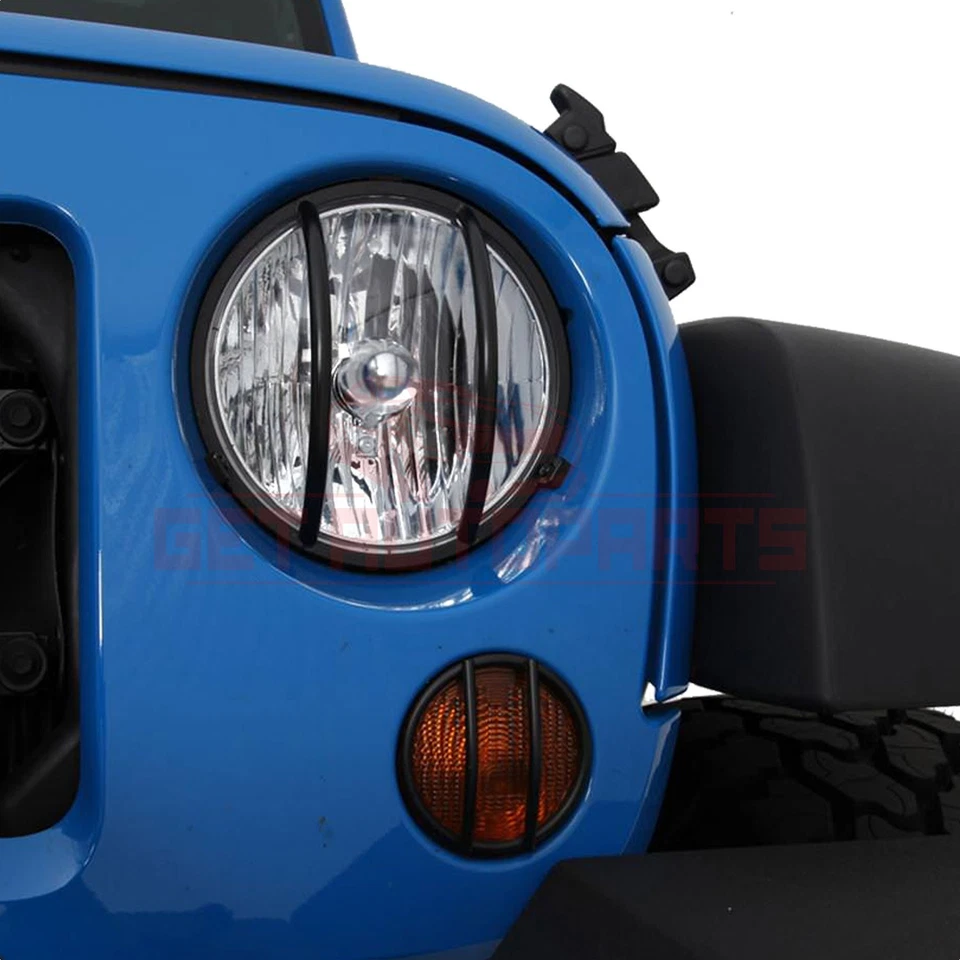 Protector de señal de giro Smittybilt estilo europeo negro para Jeep Wrangler 07-16 Foto 2 de 3