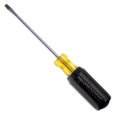 4 In. Long round Shank Flat Tip Cushion Grip Screwdriver