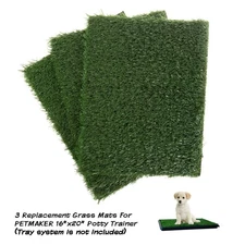 Puppy Potty Trainer Indoor Fake Grass Dog Training Patch 3 Replacement Pads