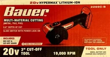 BRAND NEW BAUER 20V Cordless 3 in. Cut-Off Tool Saw  (Tool Only) 2269C-B