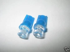 PAIR OF BLUE LED POSITION LIGHT BULBS W5W T10 AB