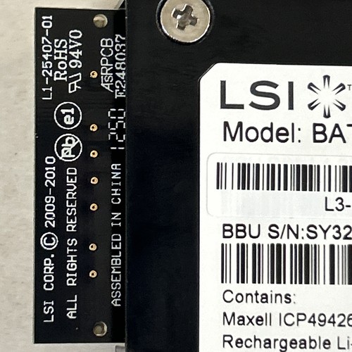 New LSI BATTERY iBBU09 BAT1S1P-A LSI00279 for 9265 9266 9270 9271 9285 9286 - Picture 5 of 7