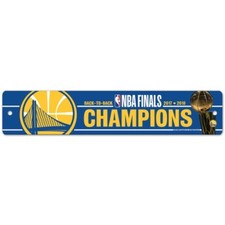 Golden State Warriors Wincraft NBA Back to Back Champions Street Sign 3.75x19