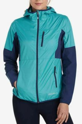 NEW Eddie Bauer Womens Radius Hybrid Jacket NWT Small Medium Color Reef blue
