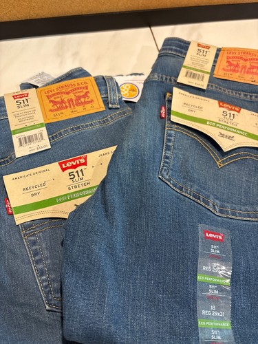 3pcs Set Levis 511 Boys Blue Denim Jeans Slim Straight Levis 514 Straight 18 NWT - Picture 13 of 18