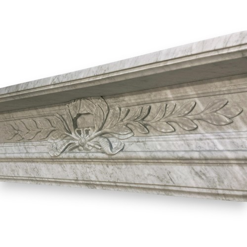 Carrara Marble Frame For Fireplace Alloro Classic Fireplace Mantel Art L150Cm - Picture 5 of 6
