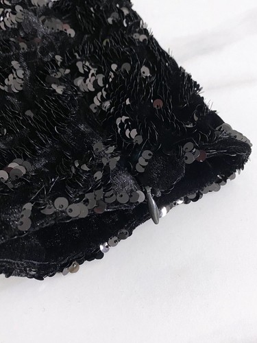 Nuovo con etichetta! NUOVO MARINA RINALDI CINZIA 29 US 20 2X giacca blazer velluto top paillettes nero - Foto 12 di 12