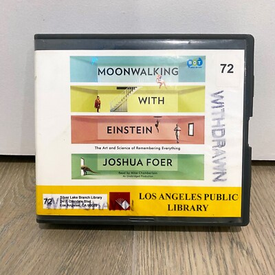 Moonwalking with Einstein (Audio CD) 2000 by Joshua Foer Ex. Library *GOOD*