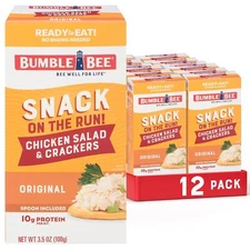 Bumble Bee Snack on the Run Chicken Salad with Crackers Kit 3.5 oz Pack of 12...