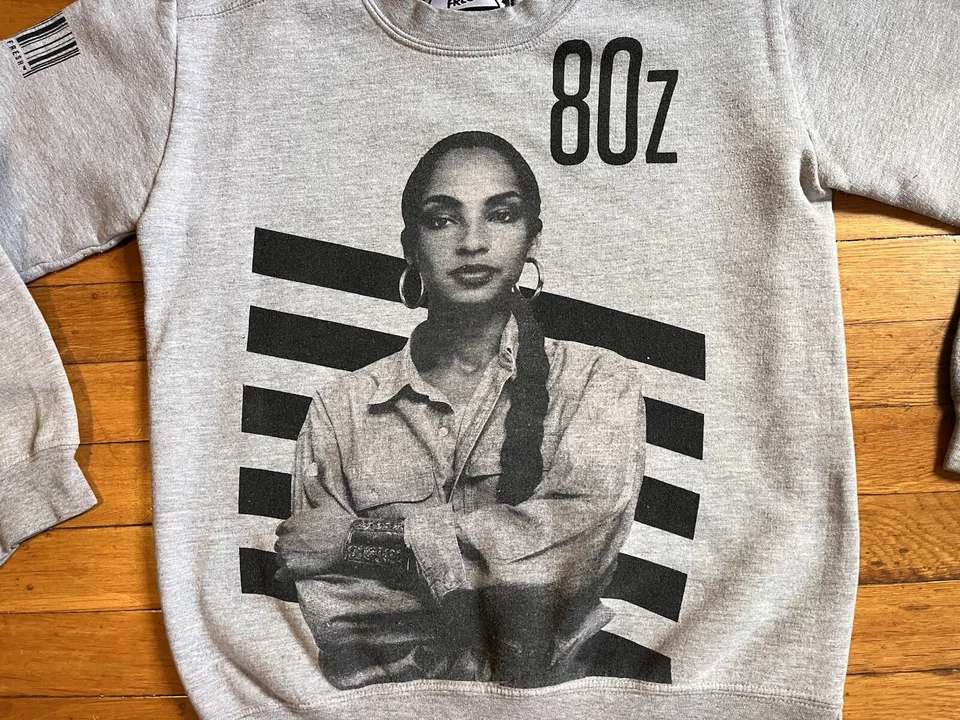 ВИНТАЖНЫЙ поданный свежий Sade штрих-код свитер женщин маленький серый - Изображение 3 из 4