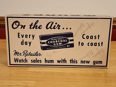 Peter Paul's Mounds Candy Bar Box Charcoal Gum Naugatuck Conn