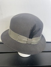 Bailey Of Hollywood Lite Felt Wool Tino Derby Bowler Hat USA Made Medium Brown