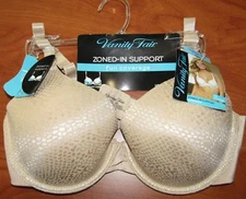 NEW VANITY FAIR ZONED-IN SUPPORT BEIGE BRA 34D 36C 36D - STYLE 75316