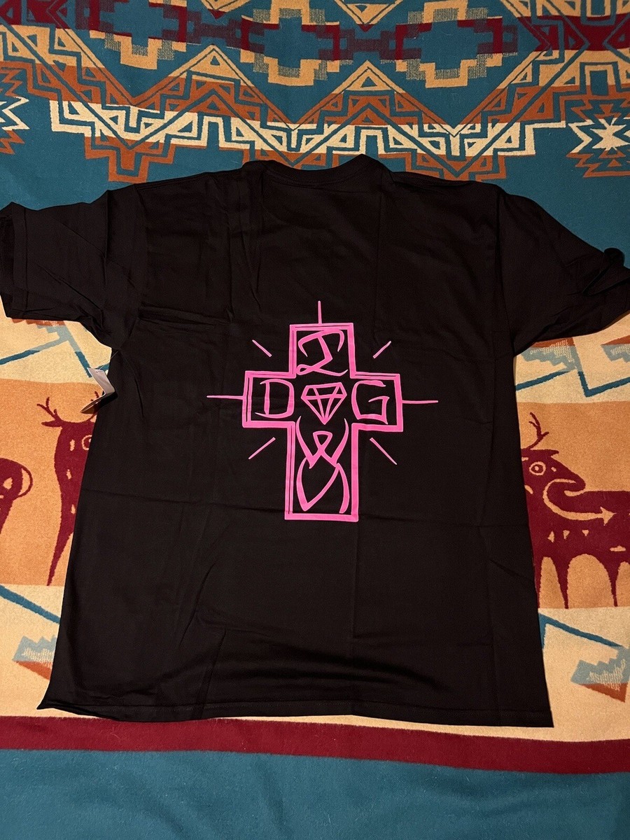 RARE🔥 Diamond Supply Co x DOG-TOWN Black Pink T-Shirt XL Cotton