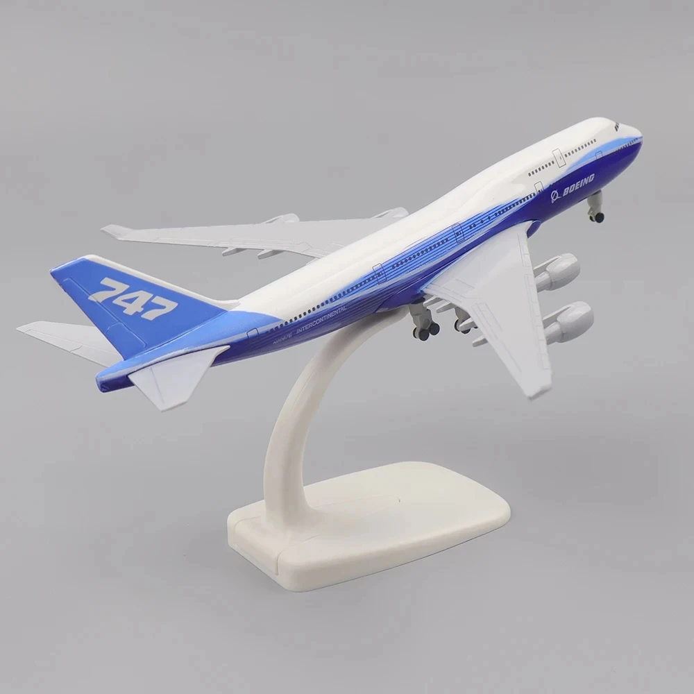 1:400 20cm B747 Boeing Prototype With Wheels Metal Aircraft Plane
