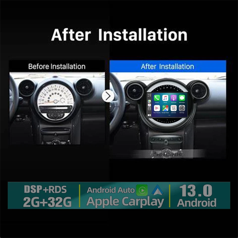 Для BMW Mini Cooper Countryman 2011 2012 2013 -2016 Paceman CarPlay GPS радио BT - Изображение 2 из 4
