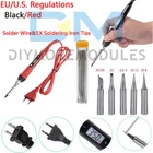 Electric Soldering Iron Gun Adjustable Temperature 80W Welding Set Tool Kit 110V