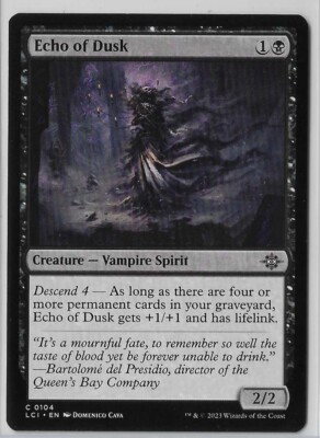 cards with descend mtg MTG Echo of Dusk Lost Caverns of Ixalan (LCI) Common Magic Card #0104  Unplayed