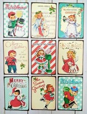 9 Retro Style Christmas Handmade Pocket Letter Cards Scrapbooks Journals Crafts