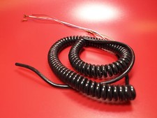 KALESTEAD COILED DATA CABLE 6 CORE TINSEL CONDUCTOR PVC/PVC BLACK TELEPHONE TYPE