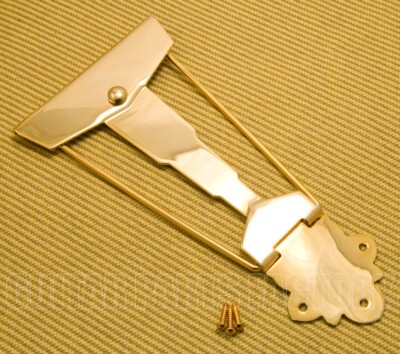 TP250G Cordier Style Tailpiece Fancy Old Jazz Archtop Guitar 50s Look Gold