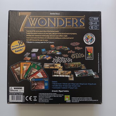 Jeu de société: 7 Wonders (1ère édition 2010) + 3 extensions
