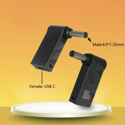100W PD Adapter USB Type C Female to 4.0x1.35mm DC Tip Power Adapter for Asus