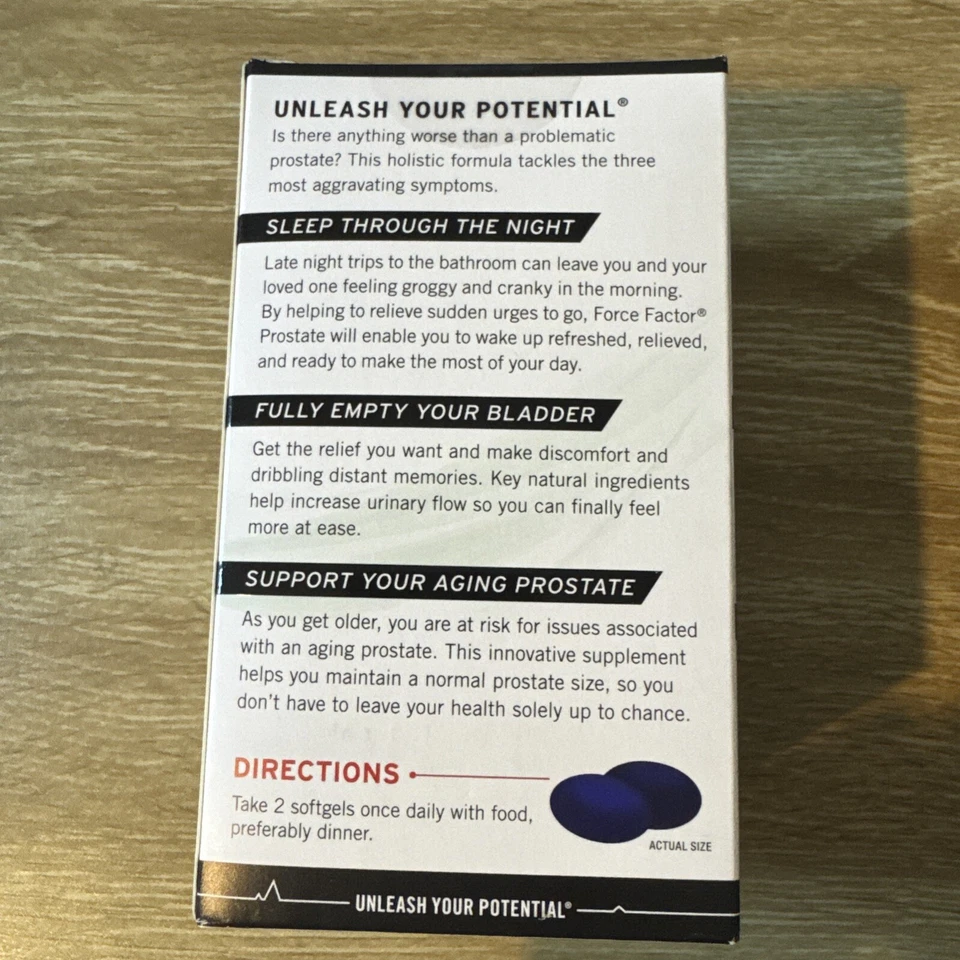 Suplemento de apoyo para la próstata Force Factor - 120 cápsulas blandas Foto 3 de 4