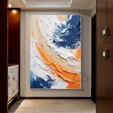 Abstract Thick Hand Painted Oil Painting On Canvas For Living Room Decoration