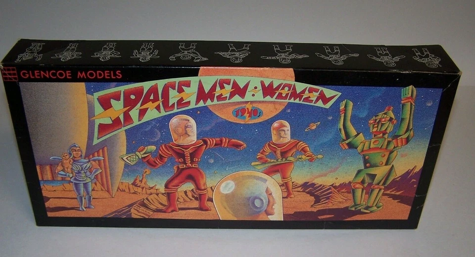 Space Men & Women Glencoe Models Kit 1:20 Scale Original Box Reproduction 1991 - Image 3 of 4