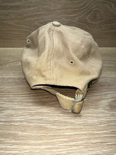 Vintage Michigan State Strapback Hat Tan Corduroy 90s USA Hat Spartan Spellout - Picture 4 of 10